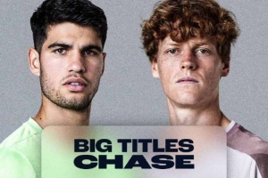 辛纳与阿卡重大赛事冠军数对比：大满贯4-6、年终1-0、大师赛5-8